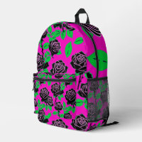 Glänzende schwarze Rosen auf einem heißen rosa Hin