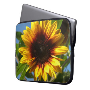 Glänzende Sonnenblume-Laptop-Hülse Laptopschutzhülle