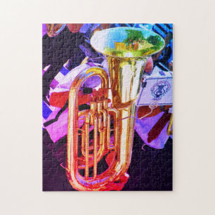 Glänzende Tenor-Tuba Musikinstrumente Blechbläsere Puzzle