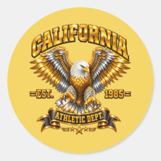 Glänzender Aufkleber der California Athletic Dept