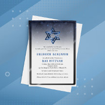 Glänzender blauer Davidsstern Bar Mitzvah oder