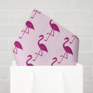 Glänzender Flamingo Rosa Glitter-Muster rosa Seidenpapier
