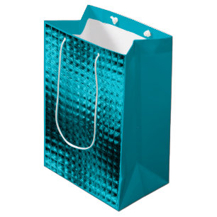 Glänzender Foliengeburtstag des blauen Glitters Mittlere Geschenktüte