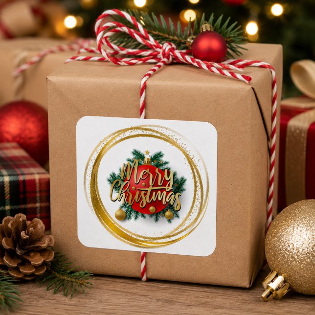 Glänzender Frohe Weihnachten Aufkleber (Von Creator hochgeladen)