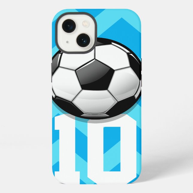 Glänzender Fußball iPhone Hülle (Rückseite)
