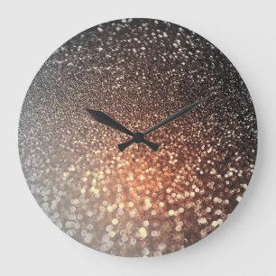 Glänzender Glitter des Ombre Große Wanduhr