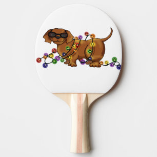 Glänzender Hund Tischtennis Schläger