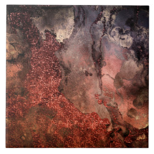 Glänzender kupferner fliese