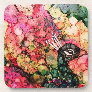 Glänzender Pfau Getränkeuntersetzer