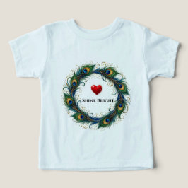 Glänzender Pfauenfeder-Kreis-Toddler-T-Shirt