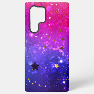 Glänzender rosa blauer Hintergrund Samsung Galaxy Hülle