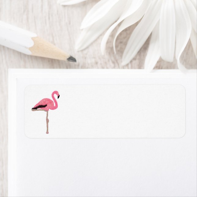 Glänzender rosa Flamingo Strand Weihnachten (Insitu)