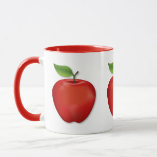 Glänzender roter Apfel Tasse