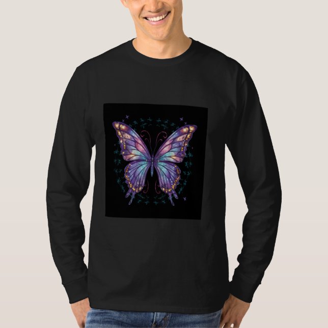 Glänzender Schmetterling T-Shirt (Vorderseite)