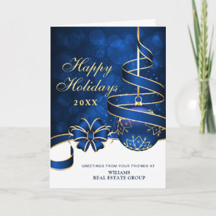 Glänzender Weihnachtsball Corporate Gruß Feiertagskarte