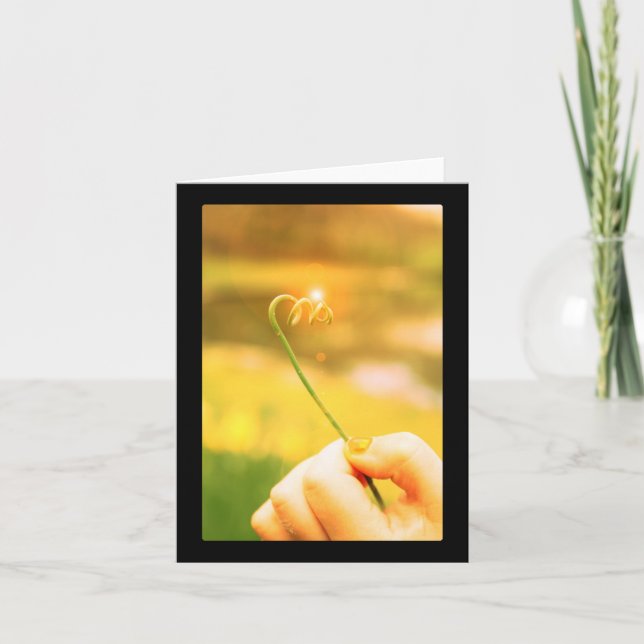 Glänzender Zwiebel-Locken-Stamm Karte (Vorderseite)