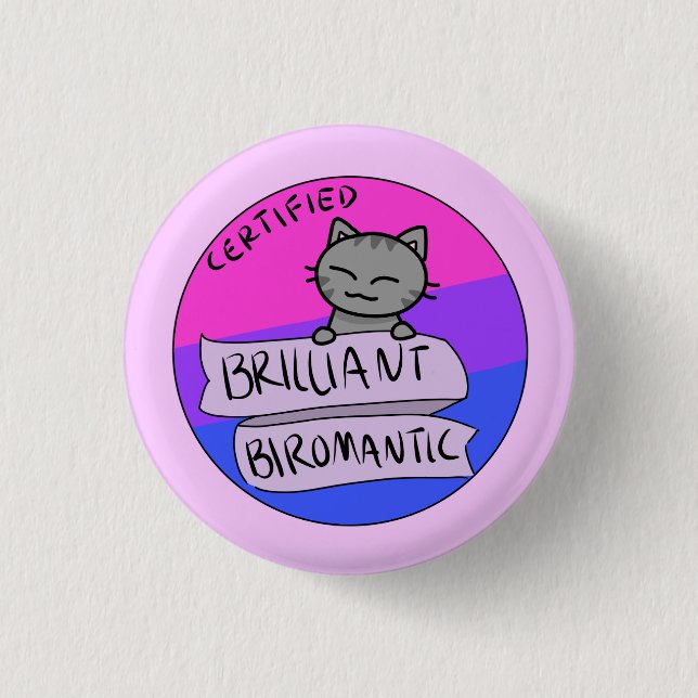 Glänzendes Biromantic Button (Vorderseite)