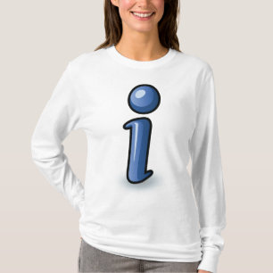 Glänzendes blaues Informationssymbol Icon T-Shirt