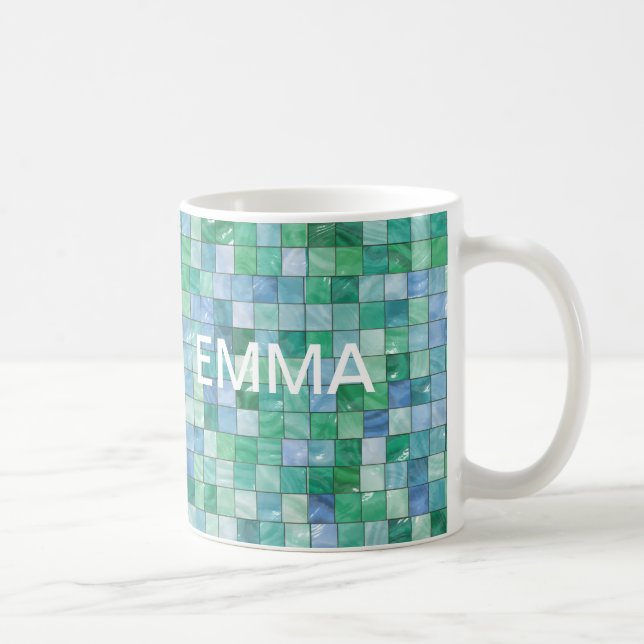 Glänzendes blaues tasse (Rechts)
