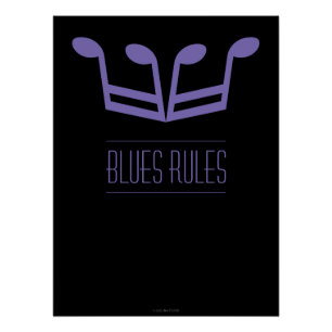 Glänzendes Blues-Rules-Poster Poster