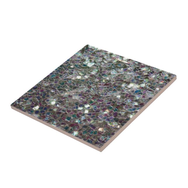 Glänzendes farbenfrohes Silbermosaik Fliese (Seite)