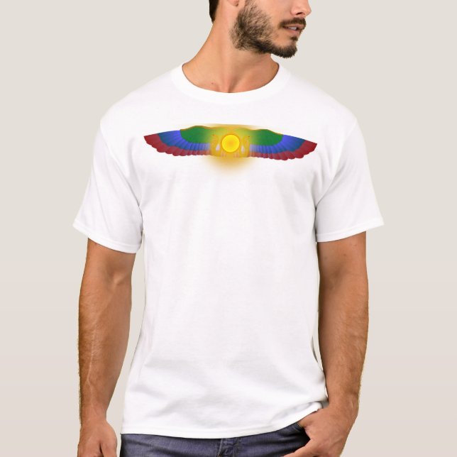 GLÄNZENDES FLIEGEN-DISC T-Shirt (Vorderseite)
