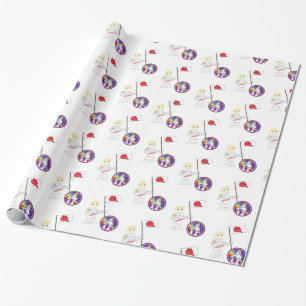 Glänzendes Geschenkpapier, Astronaut Katzen Kätzch Geschenkpapier