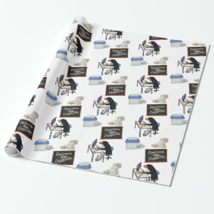Glänzendes Geschenkpapier, Deadline Penguin Office Geschenkpapier