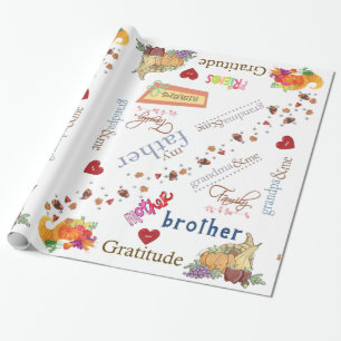 Glänzendes Geschenkpapier Frohes Erntedankfest