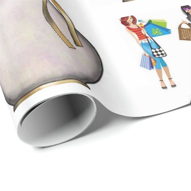 Glänzendes Geschenkpapier Parfüm (Rolleneckpunkt)