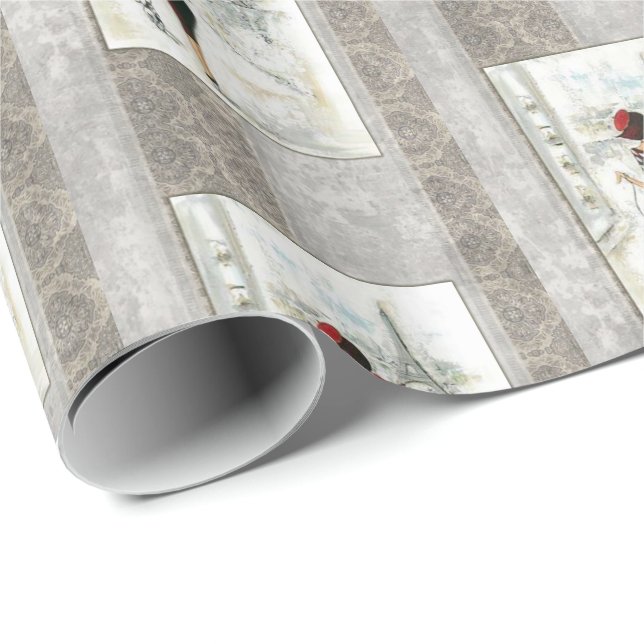 Glänzendes Geschenkpapier viktorianisch (Rolleneckpunkt)