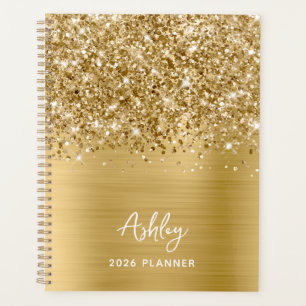 Glänzendes Gold Glam Personalisiert 2023 Planer