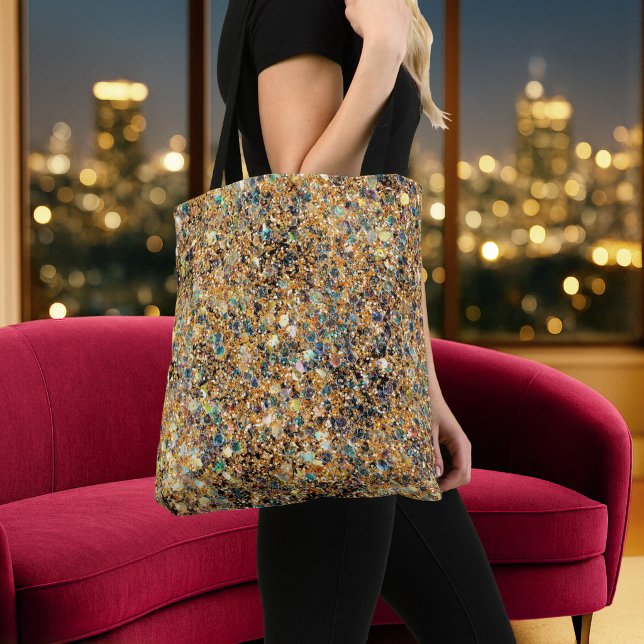 Glänzendes Gold Glitter Blau Grün Funkelnde Paille (Von Creator hochgeladen)