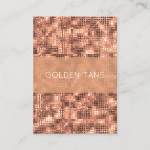 Glänzendes Gold Luxus Glitter Girly Pailletten Visitenkarte