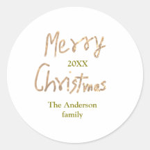 Glänzendes goldenes frohe Weihnachten Familienname