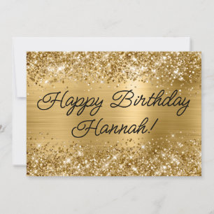 Glänzendes Goldfolie Modern Alles Gute zum Geburts Karte