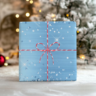 Glänzendes Hellbabyblau Ombre Folie Geschenkpapier Set
