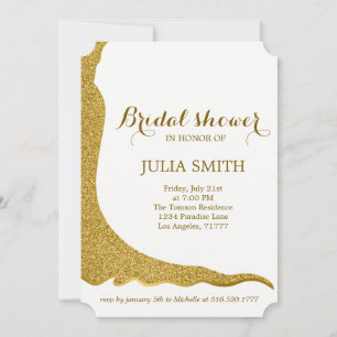 Glänzendes Hochzeitskleid Einladung