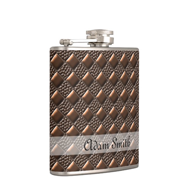 Glänzendes Kupfer Flachmann (Rechts)