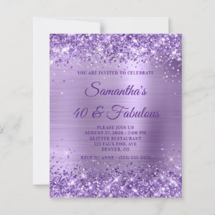 Glänzendes lila Folien-Monogramm 40 & Fabelhaft Ei