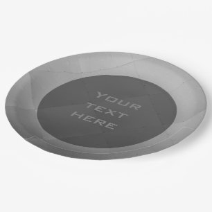 Glänzendes modernes kariertes Metallsilber Pappteller
