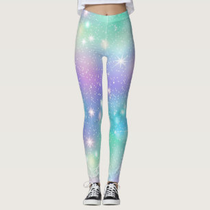 Glänzendes Pastell Leggings
