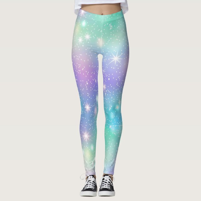 Glänzendes Pastell  Leggings (Vorderseite)