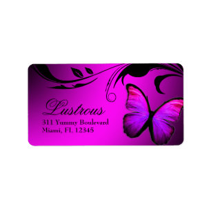 Glänzendes Rosa-lila Aufkleber des Adressaufkleber