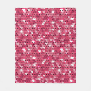 Glänzendes rosa Paillettenmuster Fleecedecke