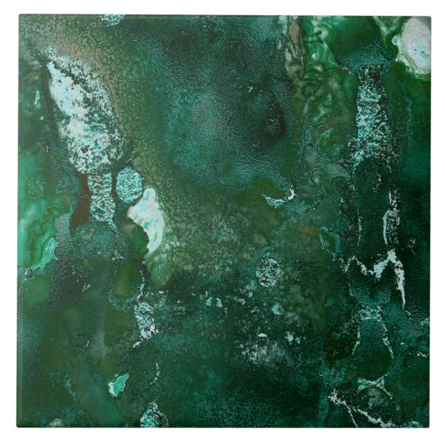 Glänzendes Silber und grüner Fliese (Vorderseite)