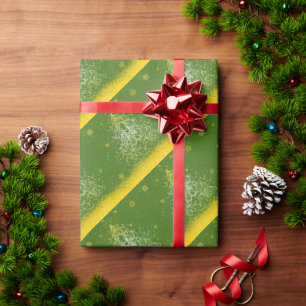 Glänzendes Weihnachtsbaum-Geschenkpapier Geschenkpapier