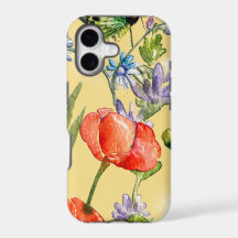 Glänzendes Wildblumen-Schmetterling-iPhone-17-Case