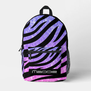 Glänzendes Zebrastreifen-Muster Druck-Rucksack Bedruckter Rucksack