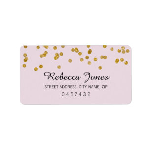 Glanzfolien-Etiketten in Roségold Adressaufkleber